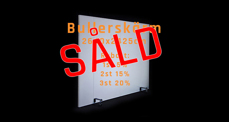 Tillfälligt erbjudande – 3 st flyttbara bullerskärmar till rabatterat pris